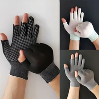 ice cool stretch sunscreen spring summer sun protection driving mittens openhalf fingers anti slip fishing gloves