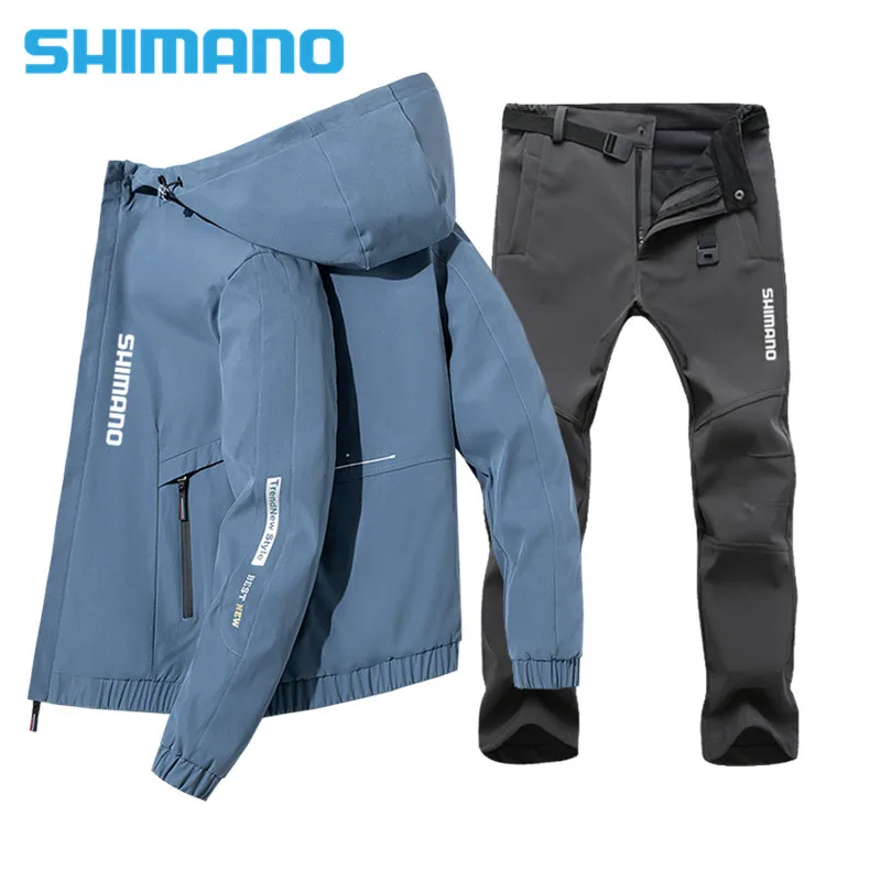 

Рыболовная одежда Shimano, дышащий ветрозащитный костюм для рыбалки, мужской осенний рыболовный костюм, быстросохнущая одежда для рыбалки, аль...