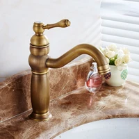 antique faucet all copper hot and cold european bathroom cabinet basin faucet rotatable retro basin faucet