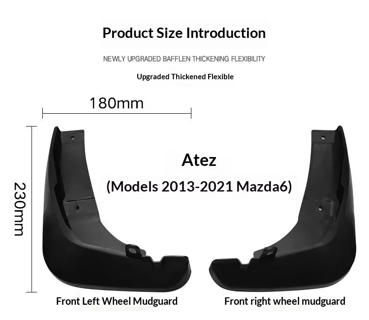 Для Mazda 2013-2021 Atenza Mazda 6, автомобильное крыло, брызговик, крыло переднего и заднего колеса, автозапчасти (art.: 3920d37418ddd) - 3920d37418ddd