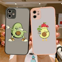toplbpcs cute cartoon fruit avocado phone case for iphone x xr xs 7 8 plus 11 12 13 pro max 13mini translucent matte case
