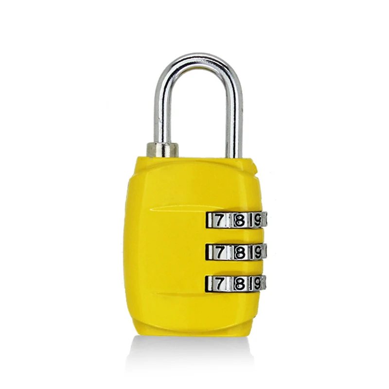 

3 Dial Travel Padlock Simple Multicolor Password Lock For Luggage Suitcase Baggage Toolbox Gym Locker