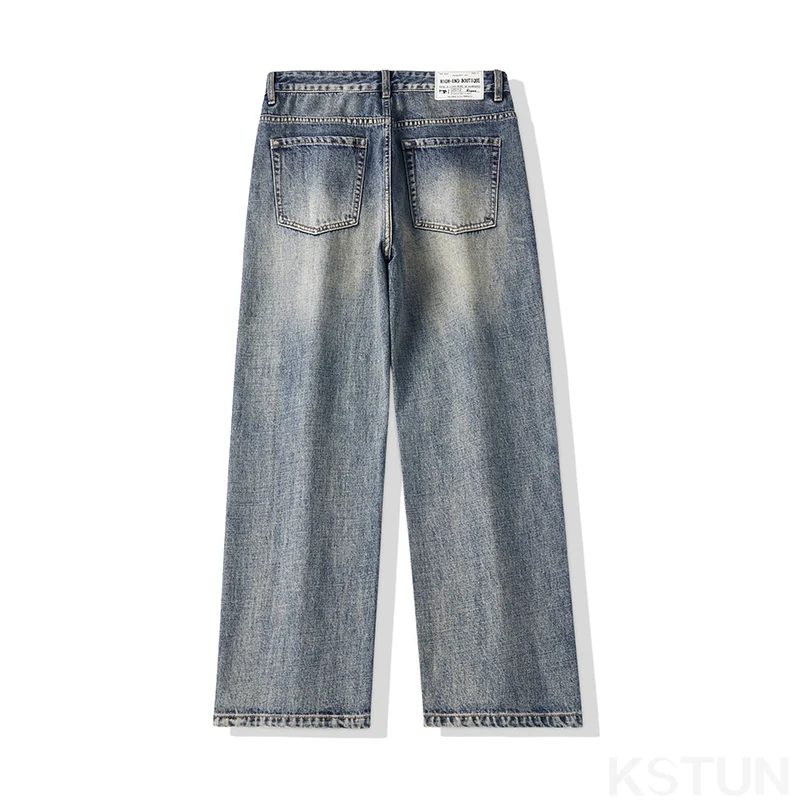 Мешковатые брюки KSTUN мужские джинсы с широкими штанинами Свободные повседневные