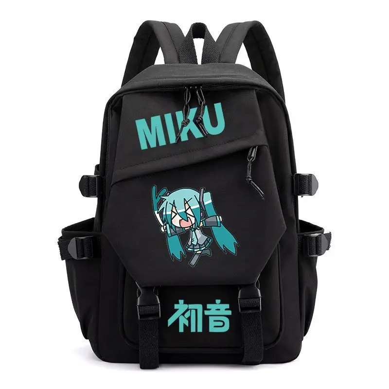 Фото Анимационный рюкзак с HD-принтом Hatsune Miku, портативный рюкзак с мультяшным рисунком, креативный мягкий рюкзак большой вместимости, сумка для хранения, подарок №3