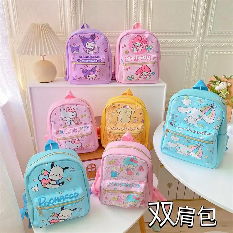 

Новый рюкзак Sanrio Hello Kitty Kulomi для девочек с сердечками, рюкзак для отдыха для взрослых, рюкзак для детского сада