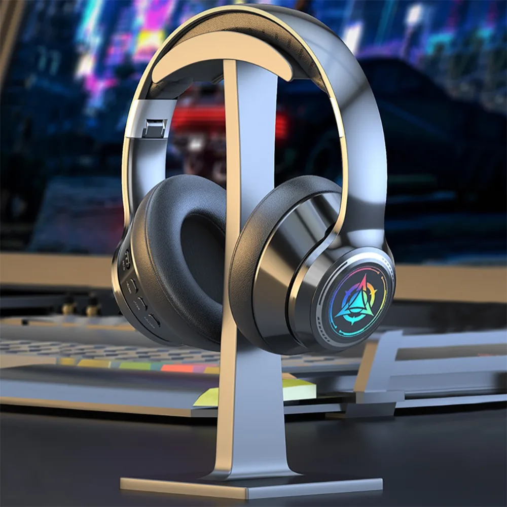 Беспроводные наушники Bluetooth 5.2 с шумоподавлением Mega Bass Накладные компьютерные беспроводные наушники Сменные наушники с картой (art.: 3920d2bc574ec) - 3920d2bc574ec