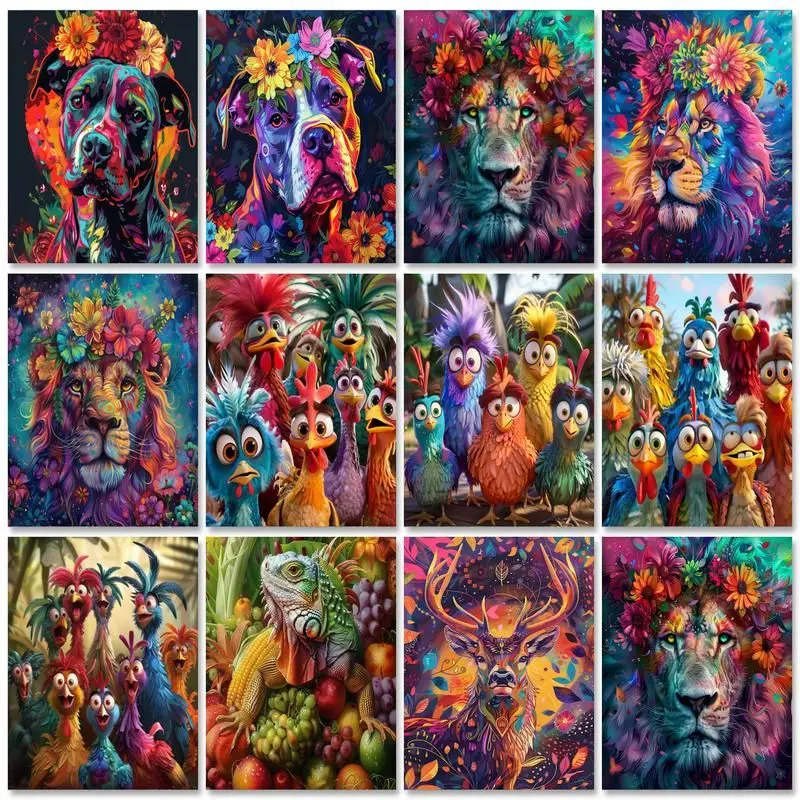 Картина по номерам SDOYUNO для взрослых и детей акриловая краска красочные цветы