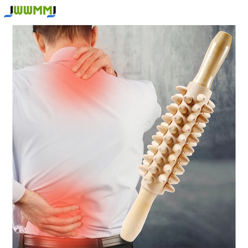 1 шт. деревянный массажный ролик многофункциональный для тела от целлюлита