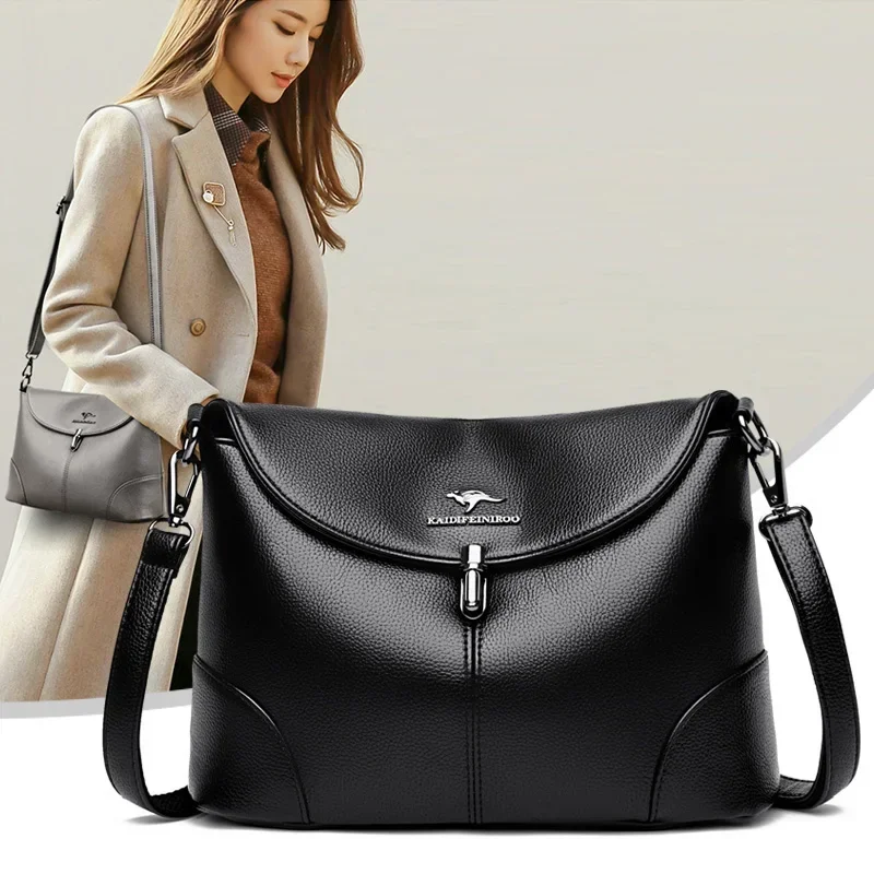 

Women High Capacity Shoulder Handbag Designers Satchel Bag Females Bags Bags Messenger Lady Crossbody Leather High Quality New