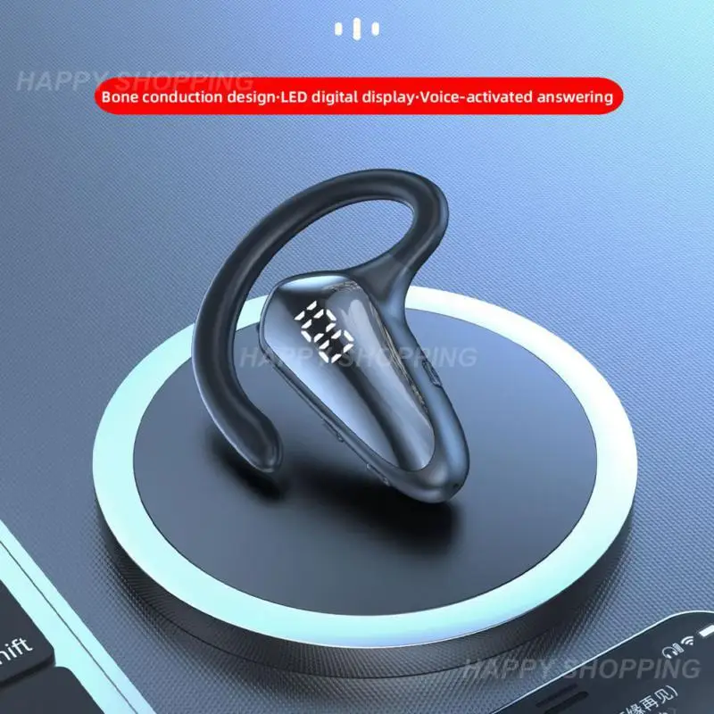 

Hook Earphone Right Ear Yx02 With Digital Display Wireless Handsfree Headphones Blue-tooth Ear Single Ear Sport Business Headset