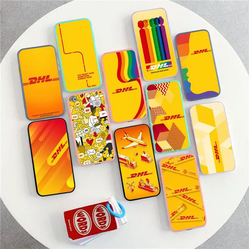 

DHL Hot Express 50th Anniversary Edition Label Phone Case for iPhone X XR XS 7 8 Plus 11 12 13 pro MAX 13mini Translucent Case