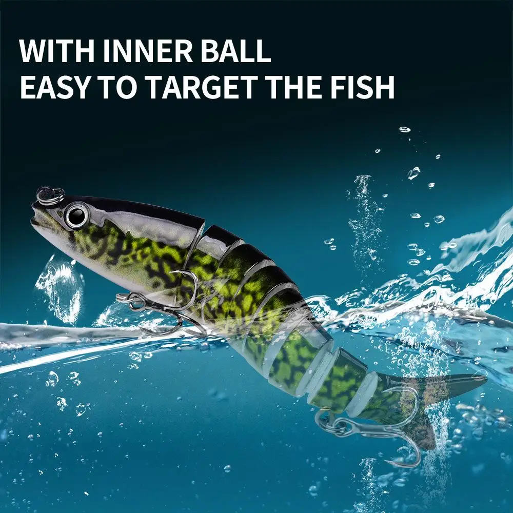 

YFASHION 13cm/19g Fishing Lures 8 Jointed Sections Hard Fishing Bait Sinking Fake Bait Suitable For Bass