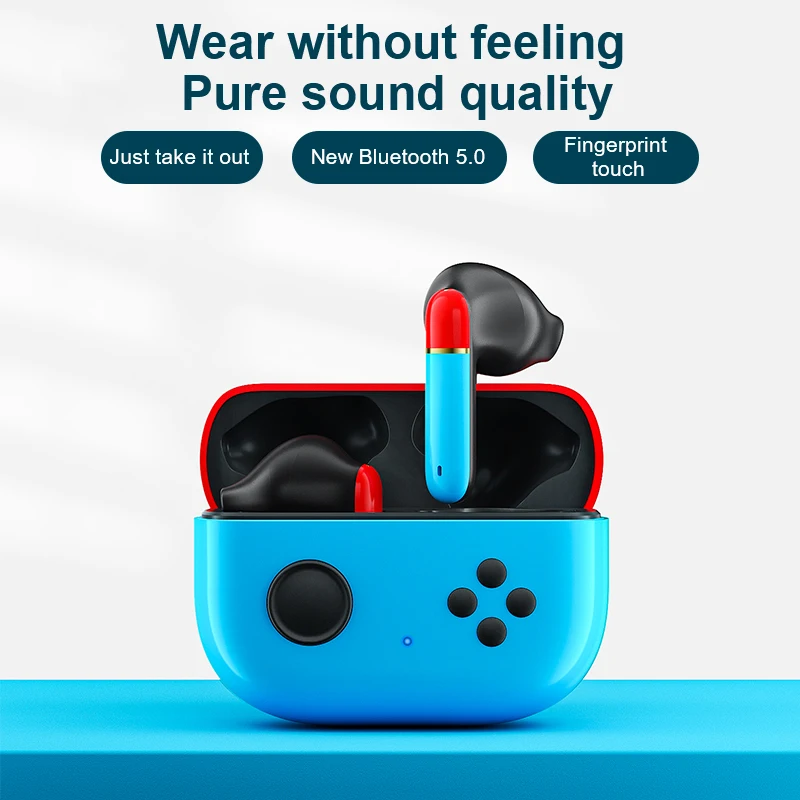 

Low Delay Game Earphone 9d Stereo Wireless Headphones Colorful With Charging Box Bluetooth-compatible Headset Tws Earbuds