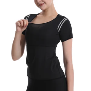 Body Shaper Breathable Top Sweat Shirt Women's Athletic Tee Short Sleeve Compression T-Shirt Performance Baselayer Workout Shirt