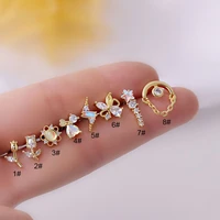 1 piece exquisite charm small stud earrings for women piercing cartilage earrings conch rook tragus jewelry pendientes