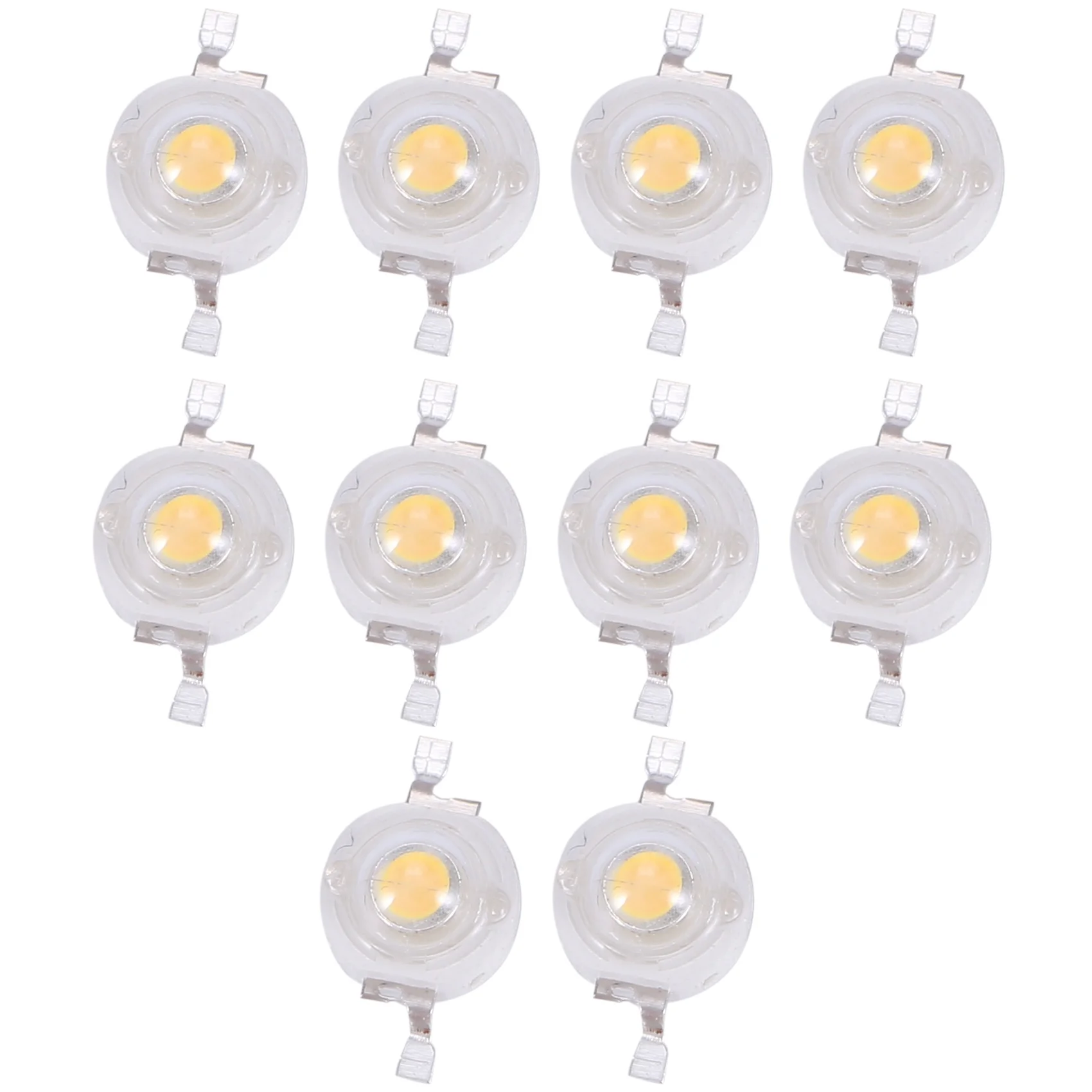 

10 Pieces 2 Pin 3W Warm White LED Bead Emitters 100-110Lm