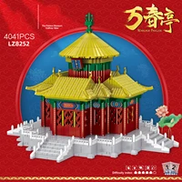 world famous historical architecture micro diamond block china beijing snow wanchun pavilion nanobrick model brick toy for gifts