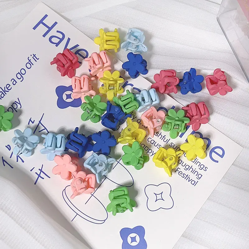 

Girls Mini Flower Claw Clip Set Cartoon Lovely Hairclaw Hairclip Colorful Small Cute Hairpin Kids Sweet Headwear Hair Accessory