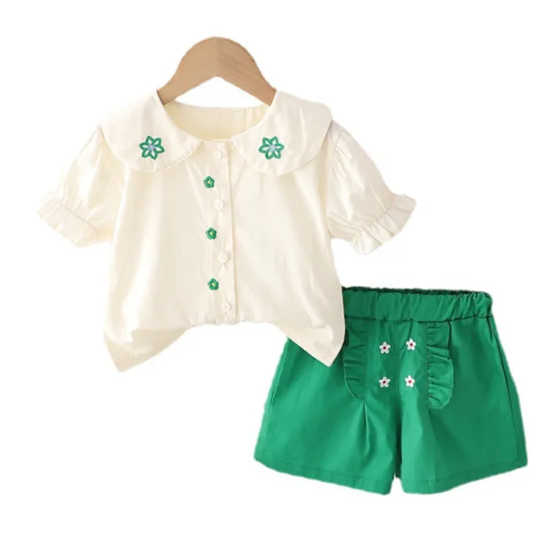 

New Summer Baby Clothes Suit Children Girls Fashion Shirt Shorts 2Pcs/Sets Toddler Casual Costume Kids Tracksuits Infant Outfits