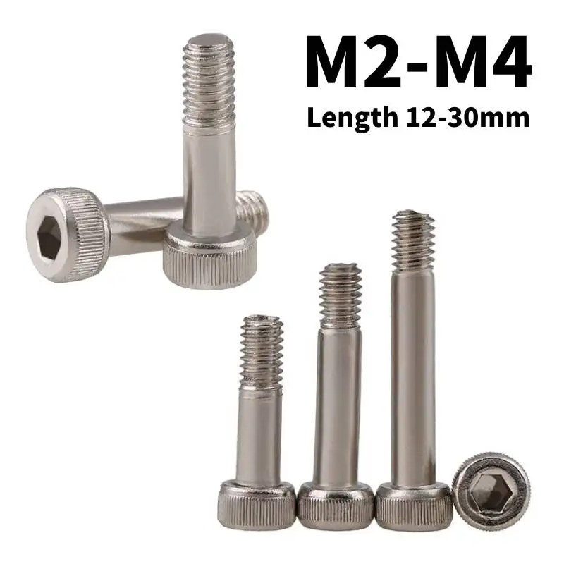 

Grade12.9 Cap Head Half-threaded Hex Hexagon Socket Cup Head Bushing Screw M2 M3 M4 Nickel Plated Allen Semi Thread Screws