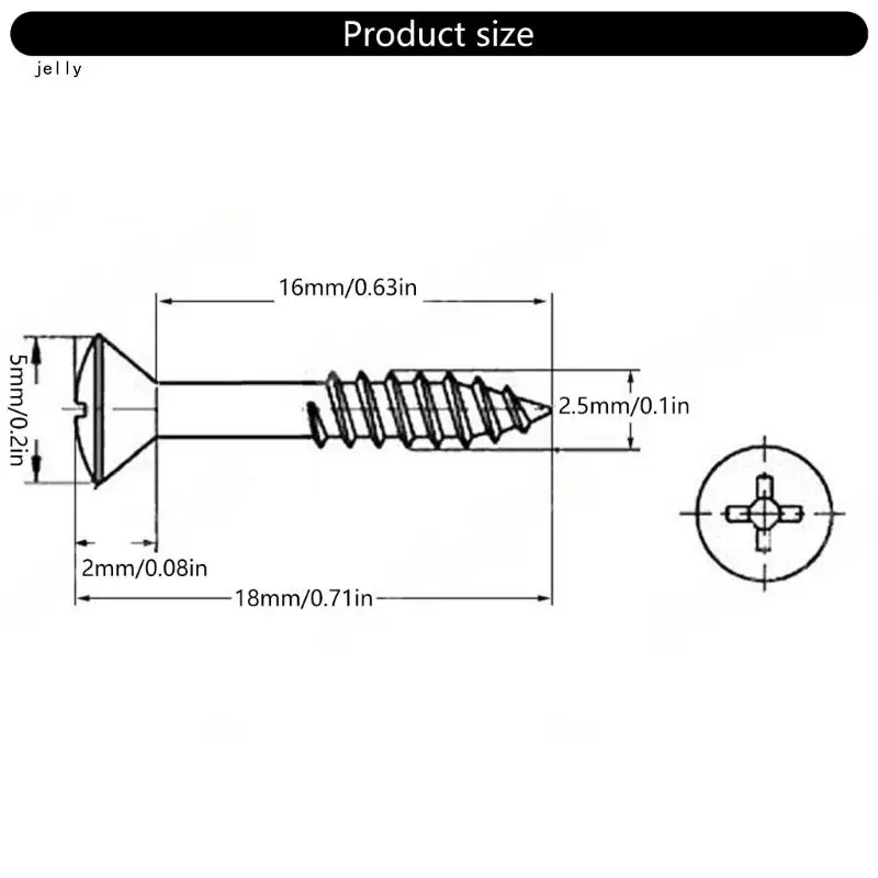 10 шт. крепежный винт рамки звукоснимателя из нержавеющей стали для электрогитары