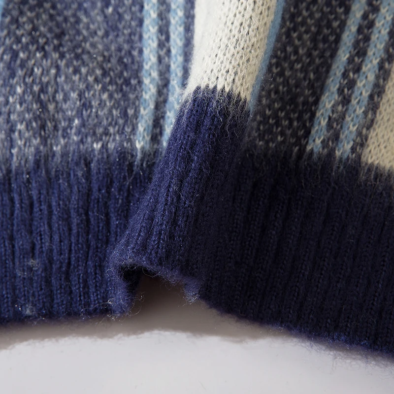 2023 Retro Plaid Sweater Streetwear Men Women Knitted Sweater Hip Hop Vintage Pullover Autumn Cotton Checkered Sweater Harajuku