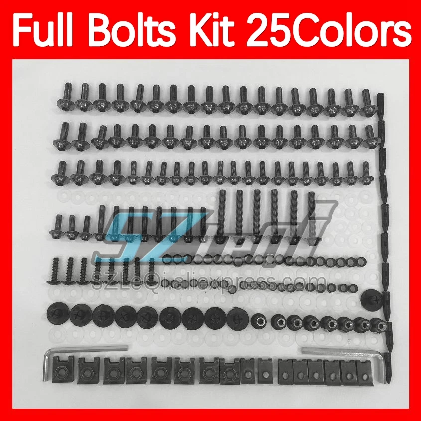 

Болты Обтекатели Полный комплект винтов для KAWASAKI NINJA ZXR400 ZX-R400 ZXR 400 CC 91 92 93 94 95 96 болты с корпусом гайки 268 шт.