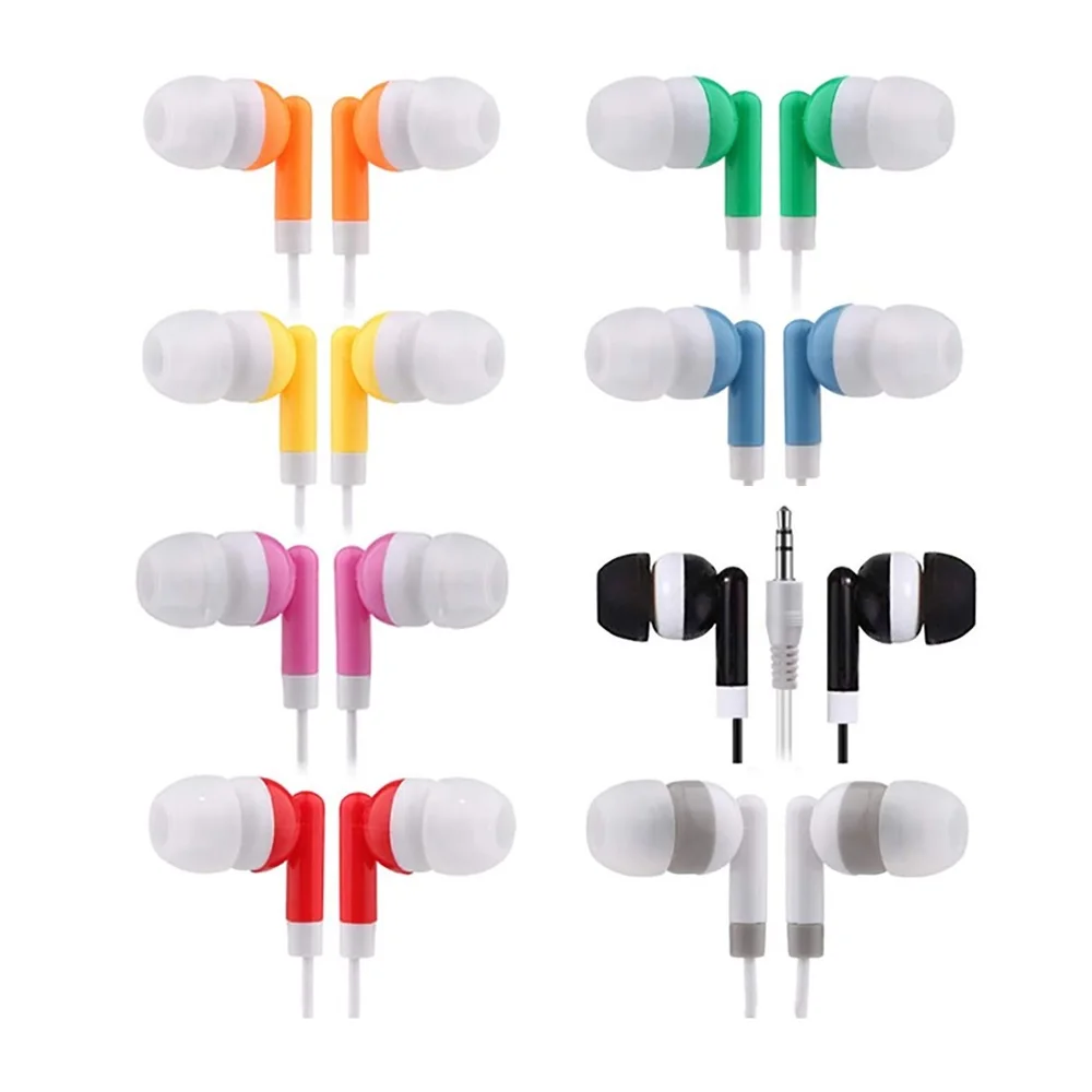 

200pcs/lot Disposable Earphones Headphone Earphone for Bus Train Plane One Time Use for Museum Library Company Gift