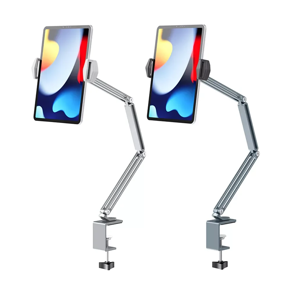 Mobile Phone Tablet Holder 360° Rotation Long Arm Flexible Stand Folding  Bracket For iPad   4-13 inch