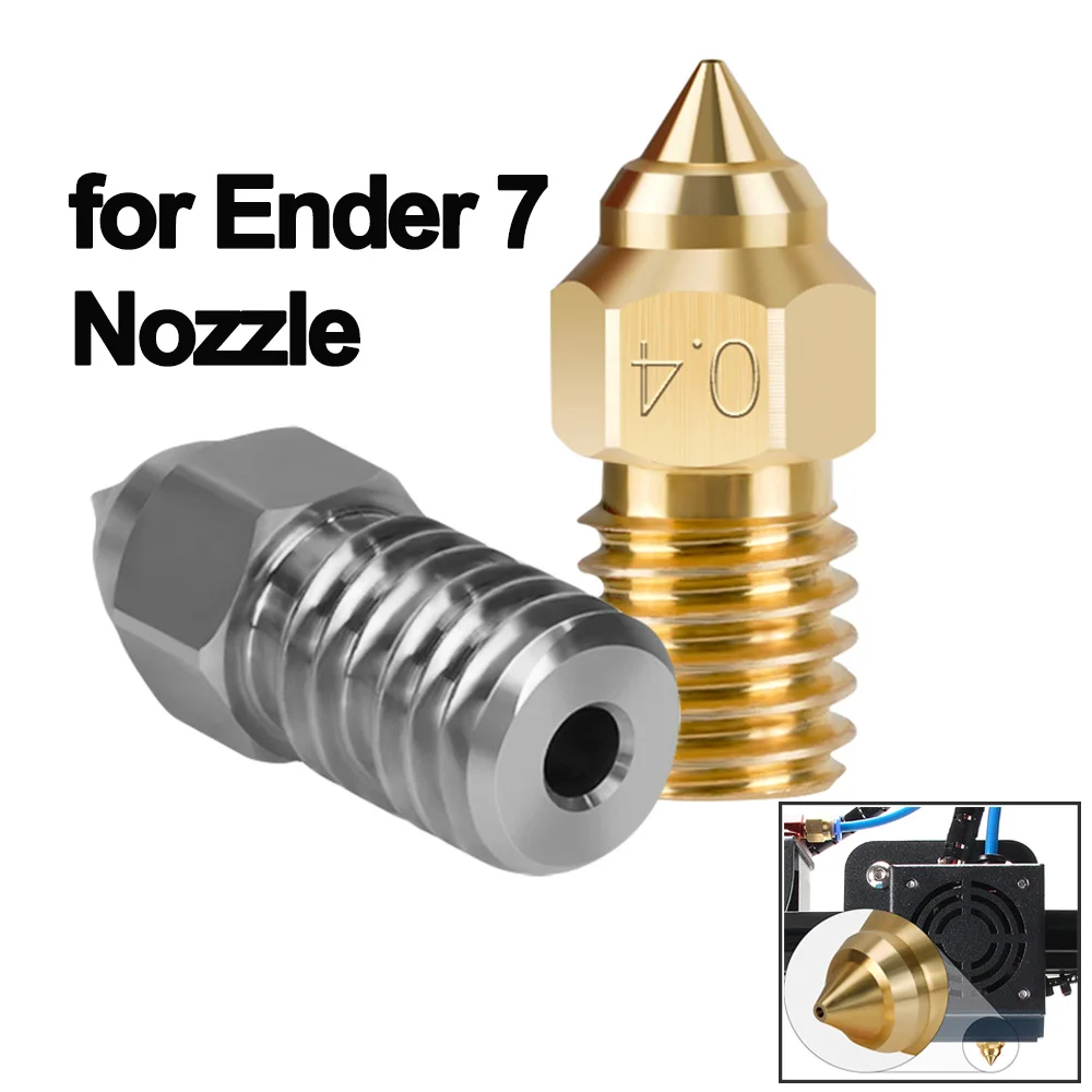 

For Ender 7 High Speed Nozzle M6 Brass Nozzle High-Temperature Copper Nozzles For Spider Hotend For Ender-5 S1 3D Printer Patrs