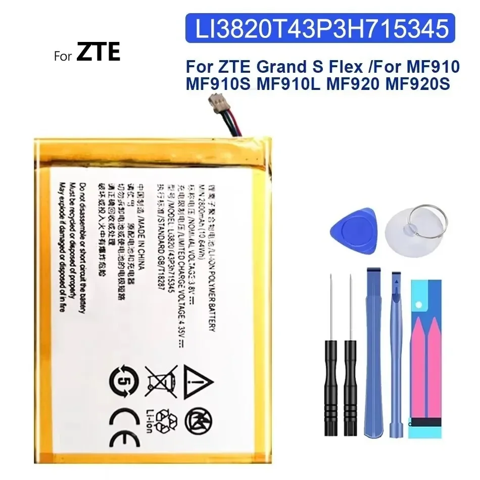 Аккумулятор 2800 мАч Li3820t43p3h 715345 Grand S Flex/для ZTE MF910 MF910S MF910L MF920 MF920S MF920W Батарея