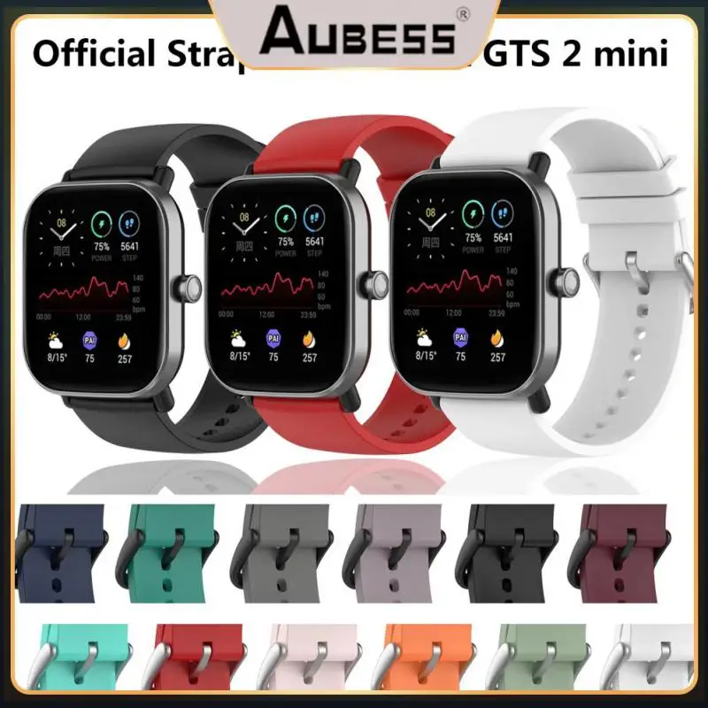 

For Huami Amazfit Gts 2 Mini Sweatproof Watch Strap Thickened Replacement Strap Waterproof Silicone Watch Band Smart Watch