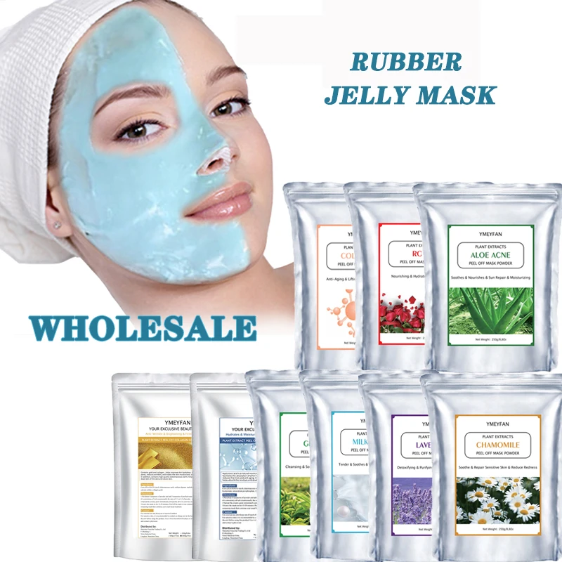 

Wholesale Rubber Mask Powder Hyaluronic Acid Collagen Rose Alginate Natural Modeling Peel Off Beauty SalonDIY Spa Facial Mask