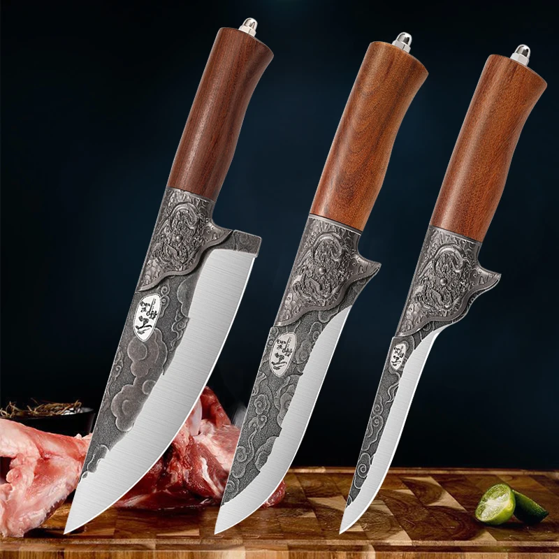 

Stainless Steel Butcher Knife Forged Chef Boning Knives Sharp Cleaver Slaughter Meat Fish Cutting Knife