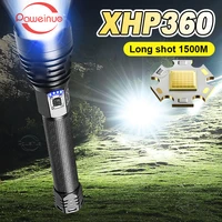 super xhp360 high power led flashlights tactical torch rechargeable light lantern 18650 battery for camping emergency work daily