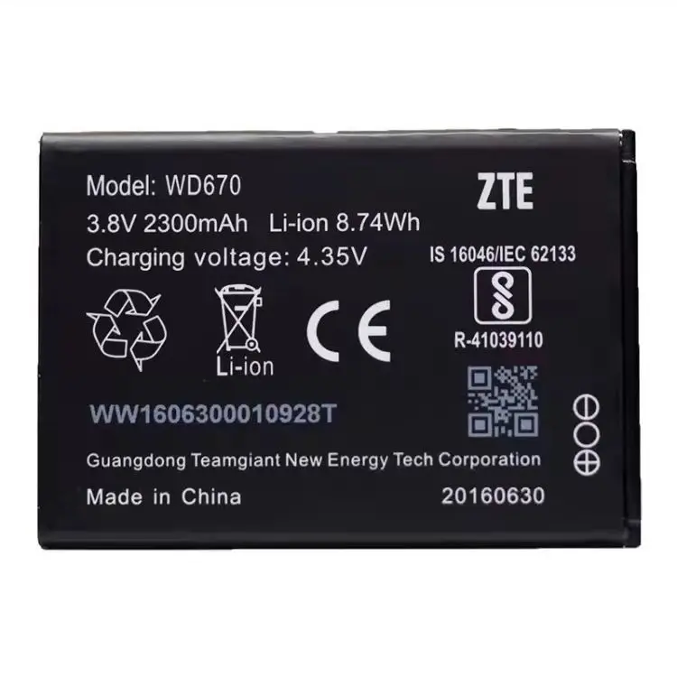 

New Original 2300mAh For ZTE WD670 Body 2 Body2 Tele2 KB-OSH150-2300 Tele 2 OSH-150 4G LTE Pocket WiFi Router Battery