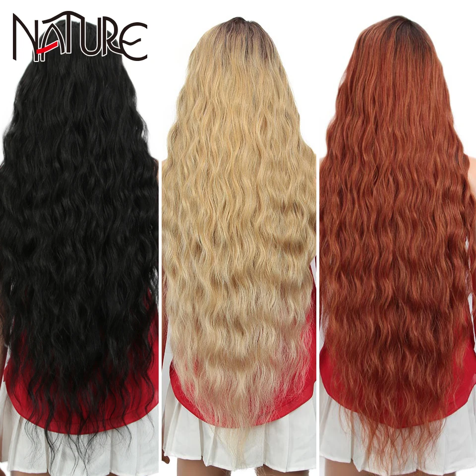 Натуральные парики свободные волнистые искусственные светлые волосы