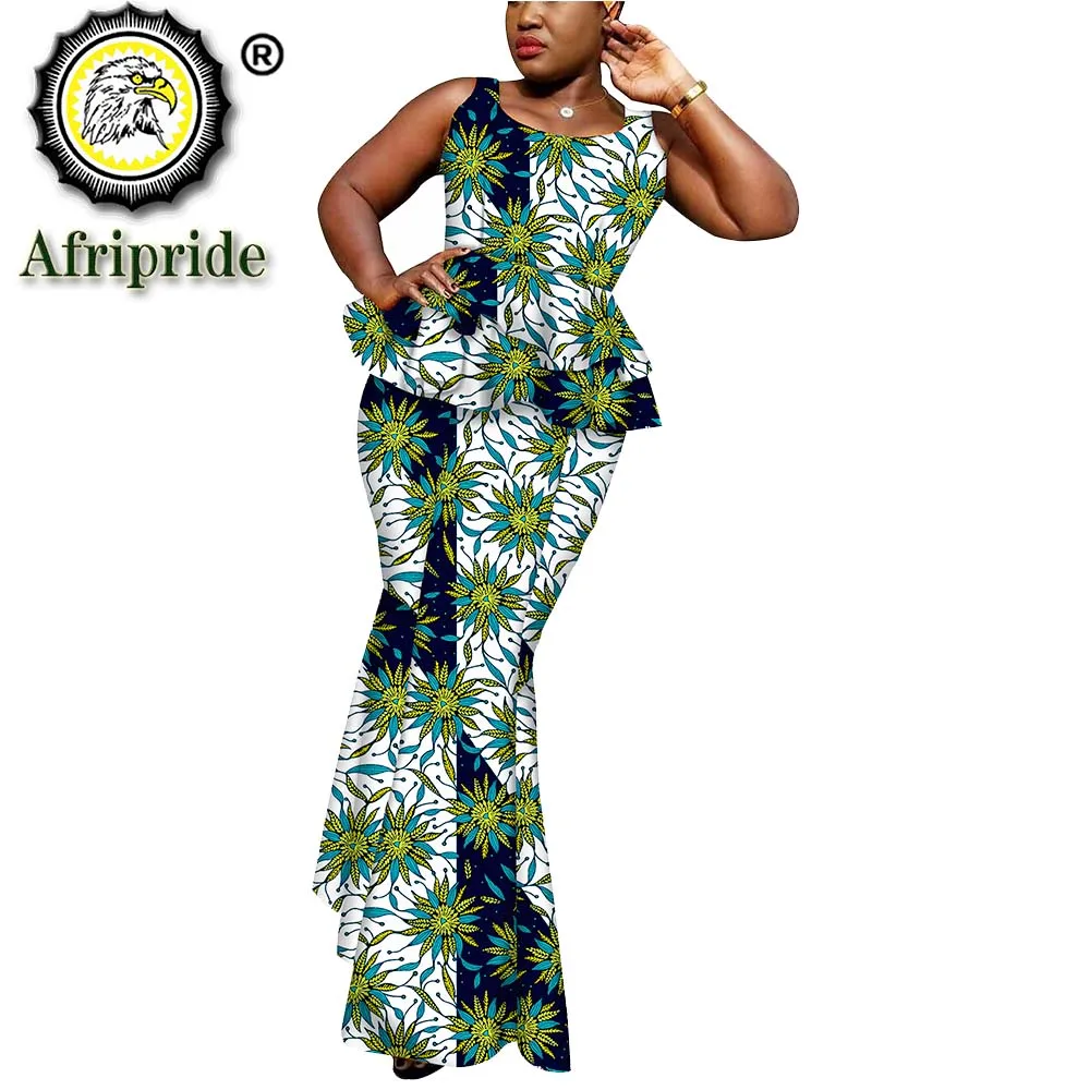 

2019 african dresses for women AFRIPRIDE dashiki bazin riche ankara print dress pure cotton spring&autumn wax batik S1825070
