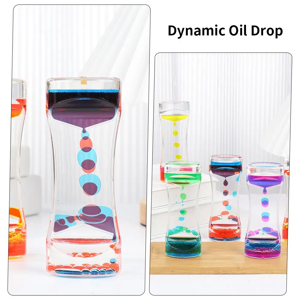 

Beautiful Waist Crafts Crafts Double Color Home Decor Oil Leak Hourglass Toys Hourglasses Ornaments Liquid Timer