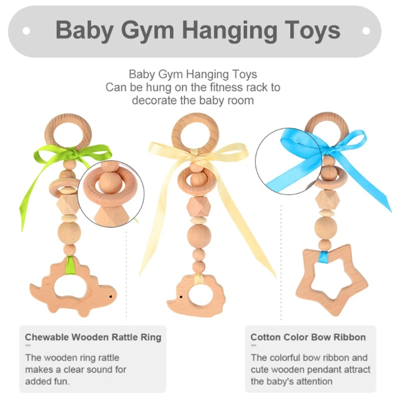 

Baby Bed Hanging Toy Stroller Hanging Accessories Baby Room Decoration Eco-friendly Wooden Hanging Pleasant Toys