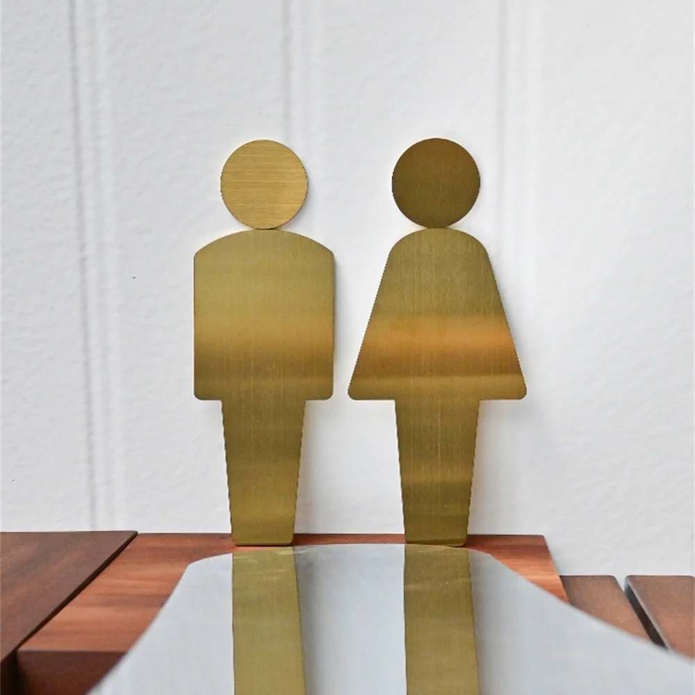 

Креативный унитаз Yifeng из нержавеющей стали трехмерные слова 3D акриловый знак унитаз для мужчин и женщин туалетный знак общественный Туалет