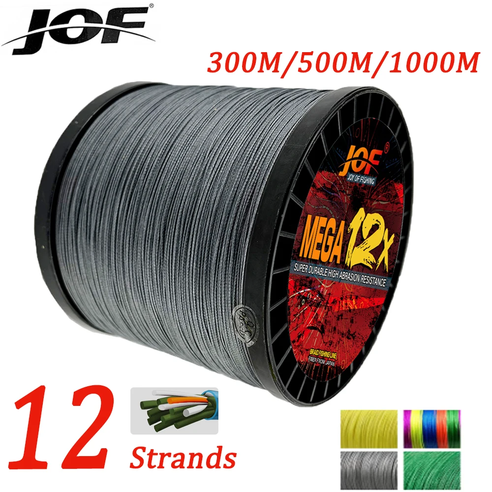 JOF 25-120 фунтов сверхпрочная 12-прядная плетеная леска X12 полиэтиленовая