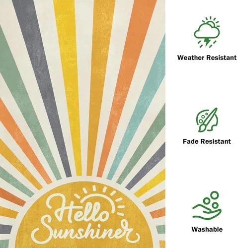 Фото Летний садовый флаг Double Standerd Welcome Hello Sunshine Garden Flags, 12x18 XXQ №3