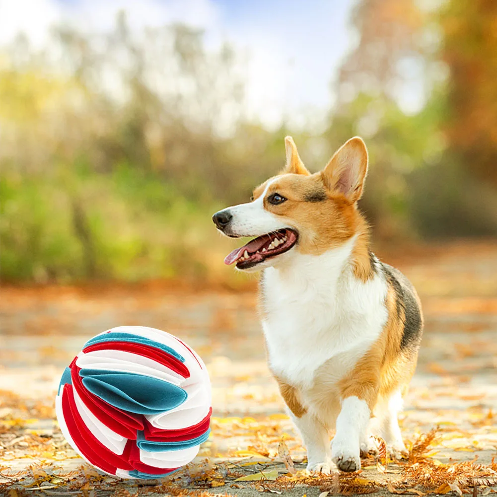 

Dog Sniffing Molars Ball Chew Tooth Cleaning Slow Food Training Funny Pet Toys
