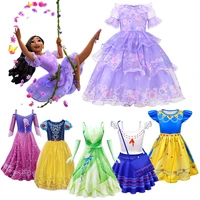 fantasia princess girls clothing disney charm rapunzel white snow party dresses encanto mirabel isabela cosplay costumes vestido