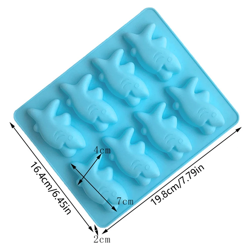 Силиконовый 3D аксессуар для выпечки в форме акулы идеально подходящий украшения