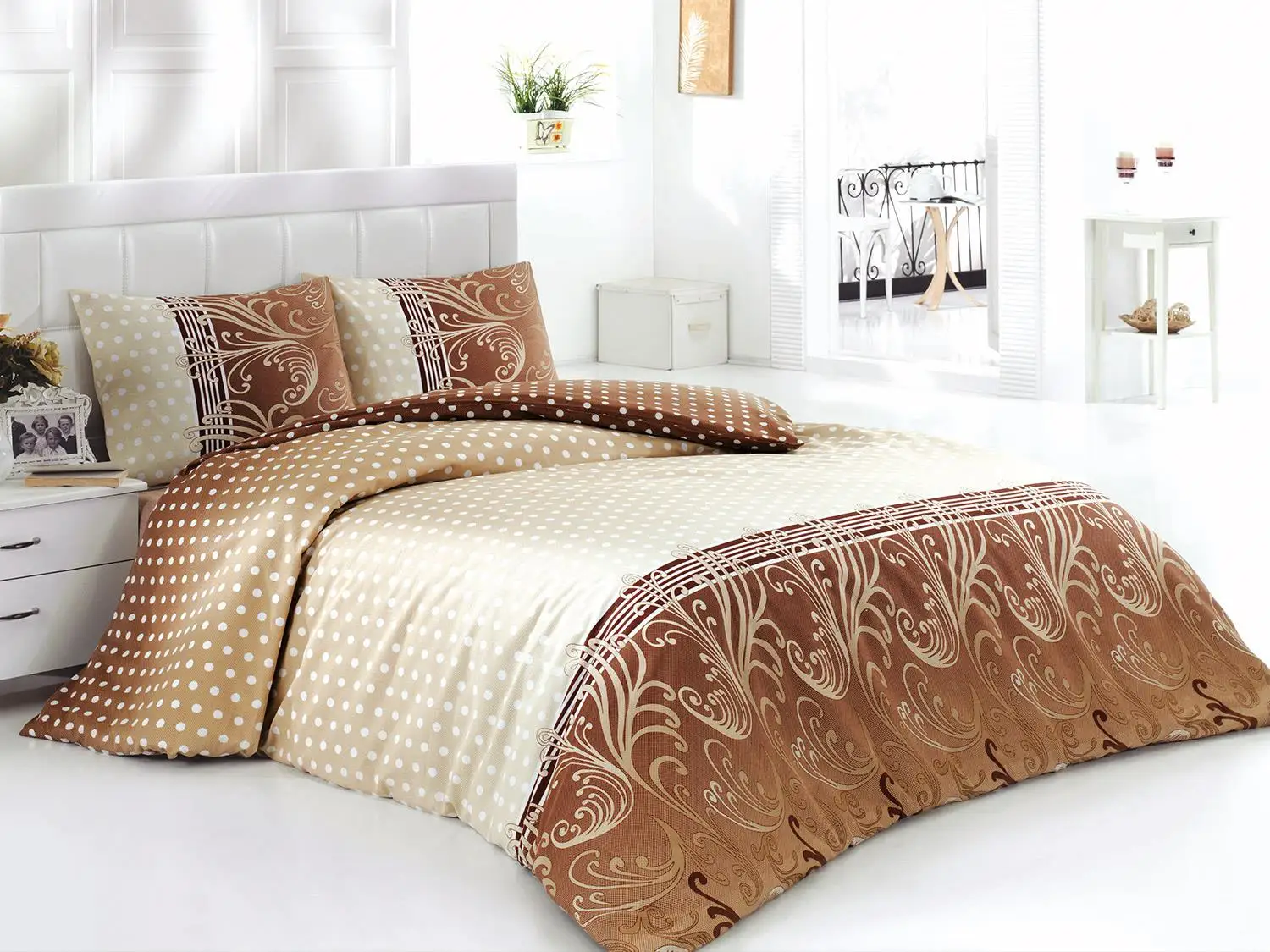 

Felicia Deluxe double duvet cover set brown
