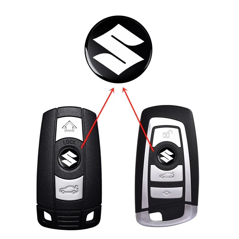 Фото 5/10 шт. 14 мм автомобильные аксессуары: наклейки-эмблемы из алюминиевого сплава для кнопок автомобильных ключей Suzuki SX4, GSXR 600 Wagon №5