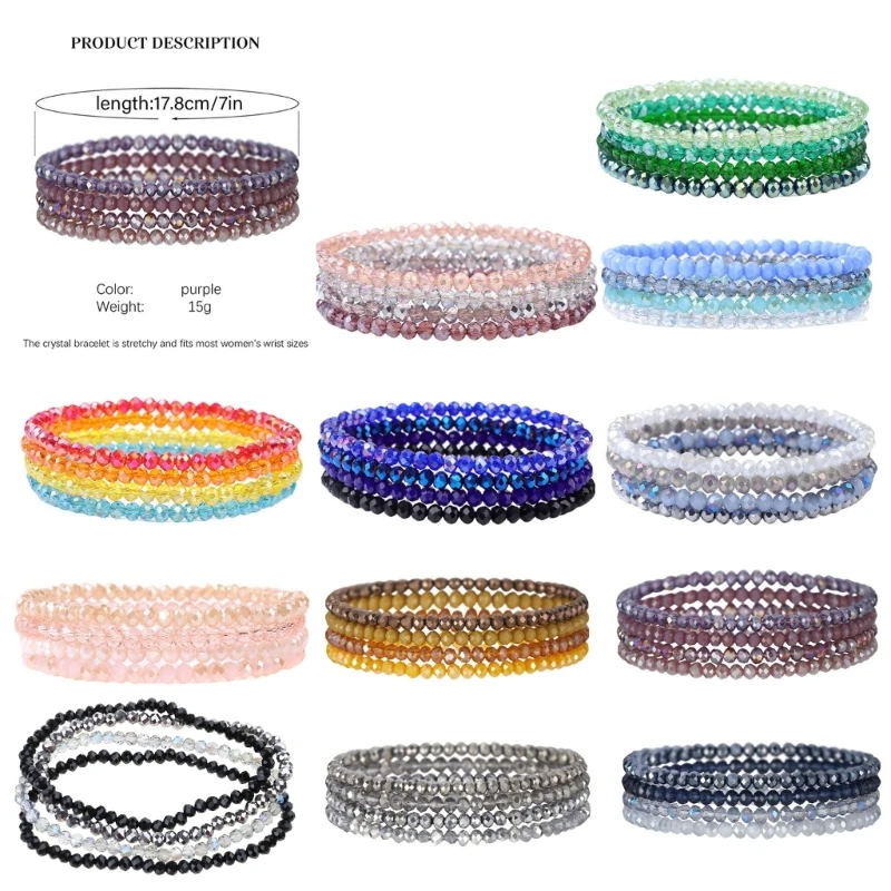 Angelady Многоцветный кристаллический браслет