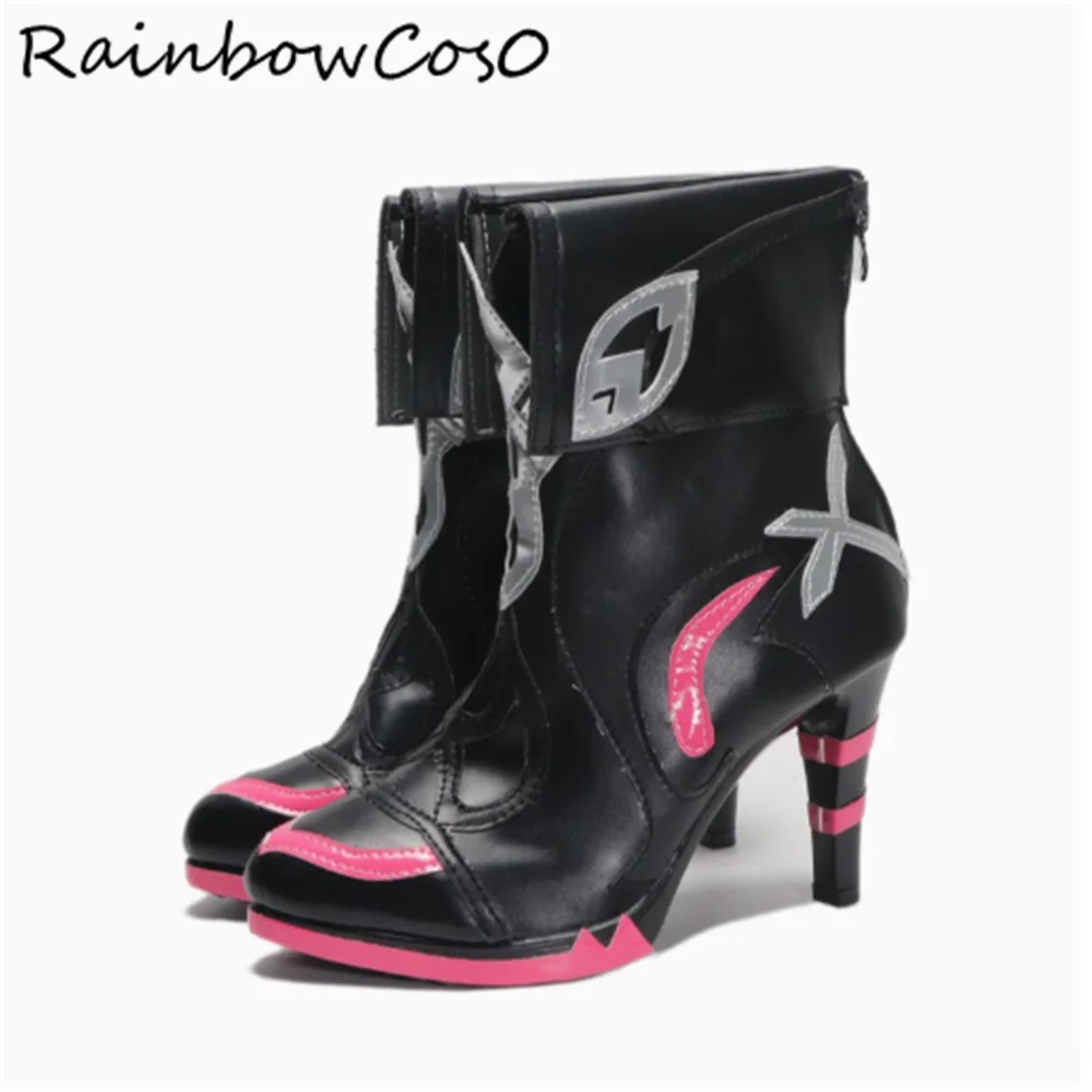 Kaname Madoka Puella Magi Magica Обувь для косплея Сапоги Игра Аниме Вечеринка Хэллоуин RainbowCos0